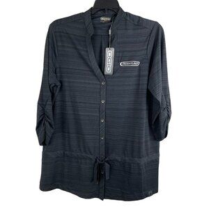 OGIO Women 3/4 Sleeve Button Down Top Shirt Size M